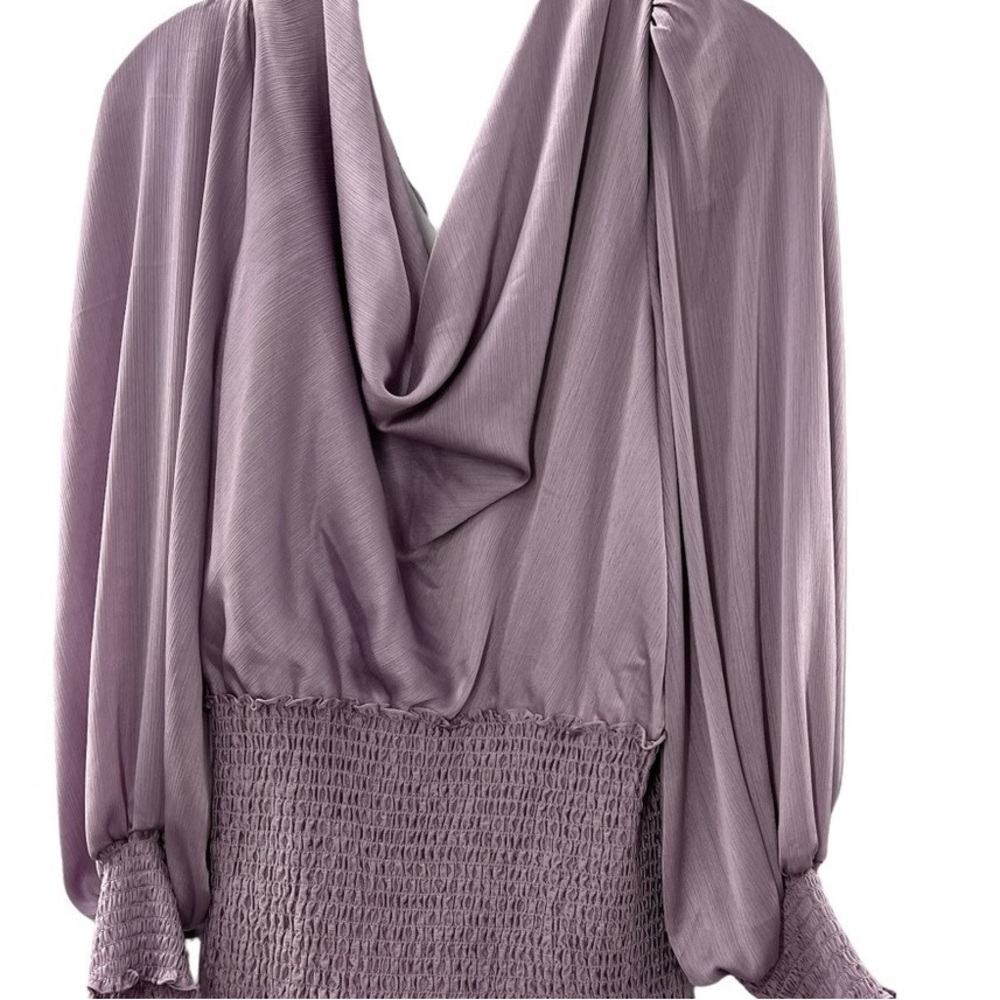 Elegant Lavender Drape Blouse
